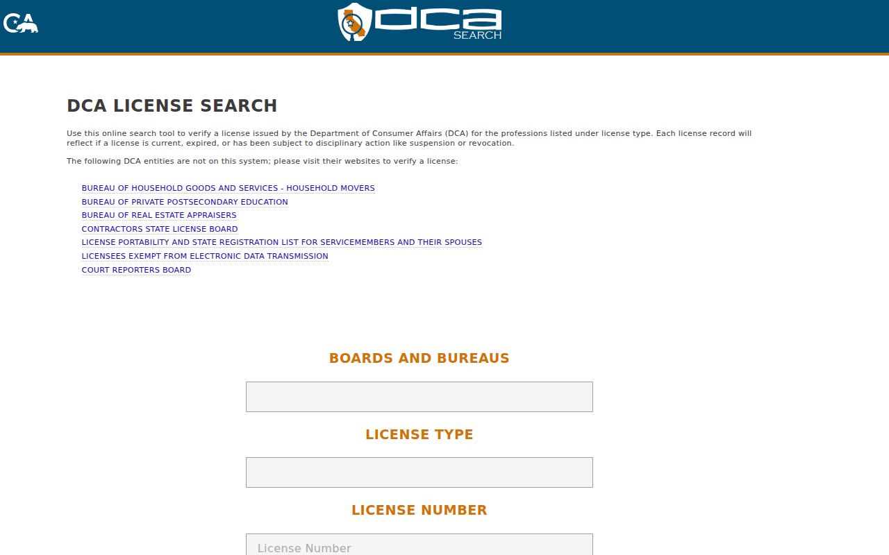 Brentwood residents directory California professional license search