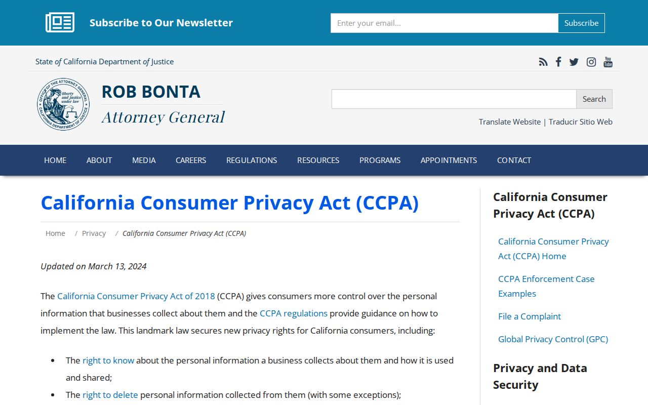 Brentwood neighbors California consumer privacy guidance