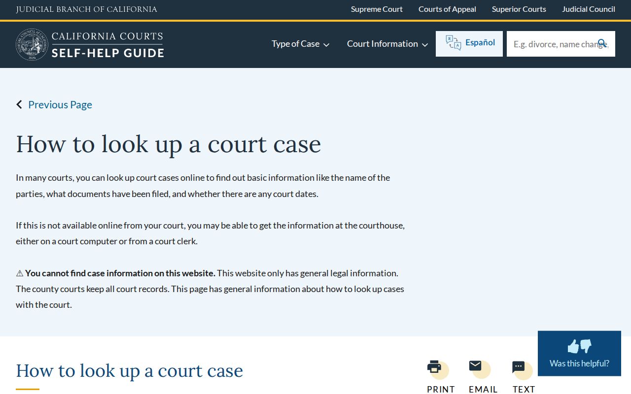 Brentwood resident lookup California court case search guidance